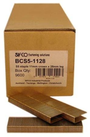 BCS5-1128 SIFCO® 28mm 16Ga. Galvanised Staples 9,520pcs/Box