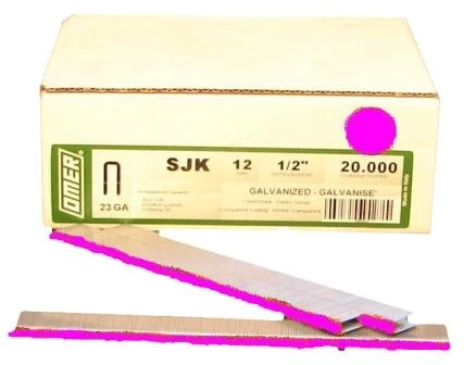 SJK/12PINK OMER® 12mm Galvanised Staples 20,000pcs/box
