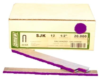 SJK/12PURPLE OMER® 12mm Galvanised Staples 20,000pcs/box