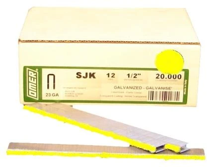 SJK/12YELLOW OMER® 12mm Galvanised Staples 20,000pcs/box