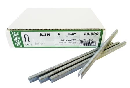 SJK/6-20M OMER® 6mm Galvanised Narrow Crown Staples 20,000pcs/box