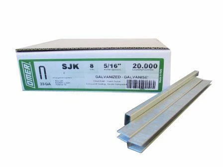 SJK/8-20M OMER® 8mm Narrow Crown Galvanised Staples 20,000pcs/box