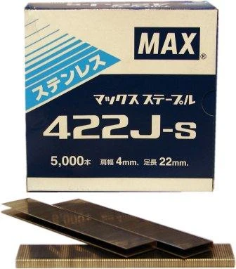 422J-S MAX® 22mm Stainless Industrial Staples 5,000pcs/Box
