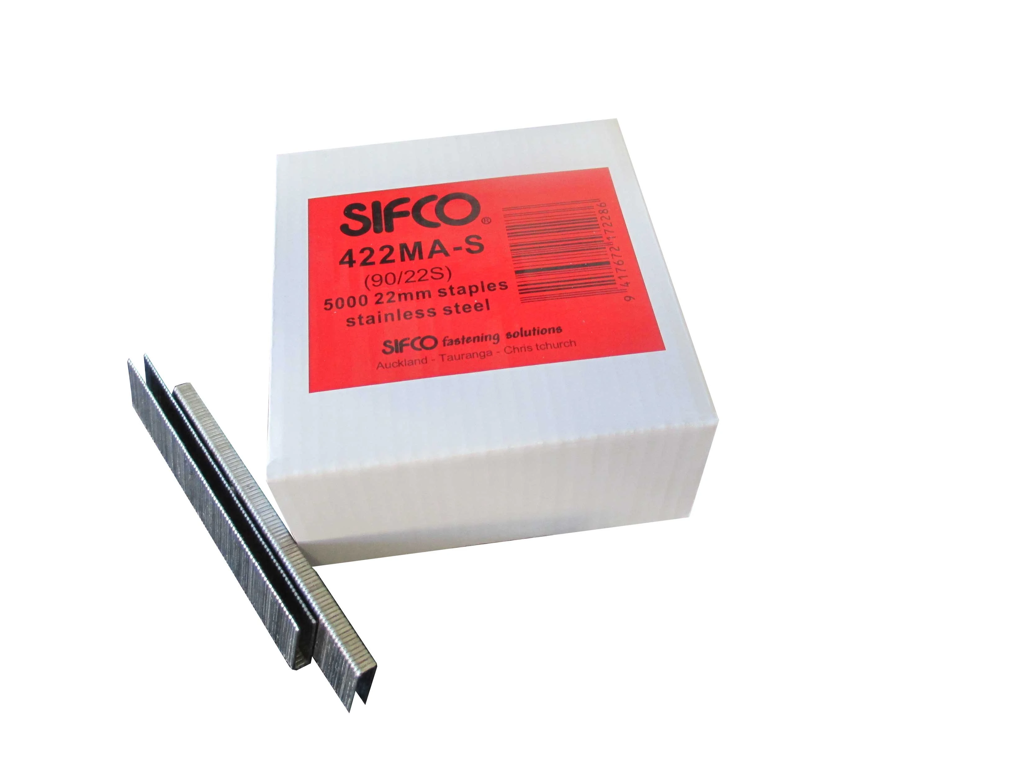 422MA-S SIFCO® 22mm Stainless Steel 18Ga. Staples for use in Air Staplers 5,000pcs/Box