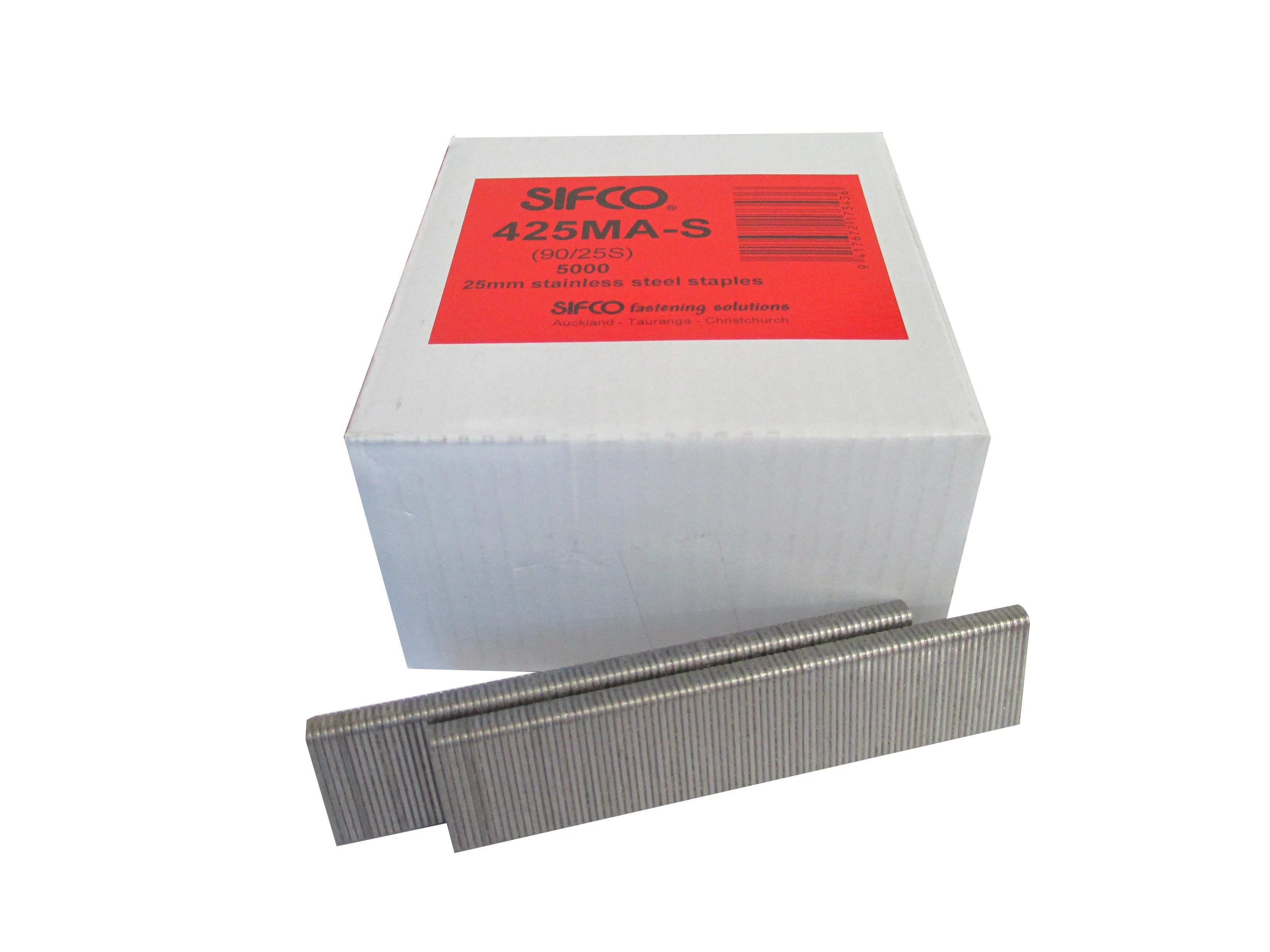 425MA-S SIFCO® 25mm Stainless Steel 18Ga. Staples for use in Air Staplers 5,000pcs/Box