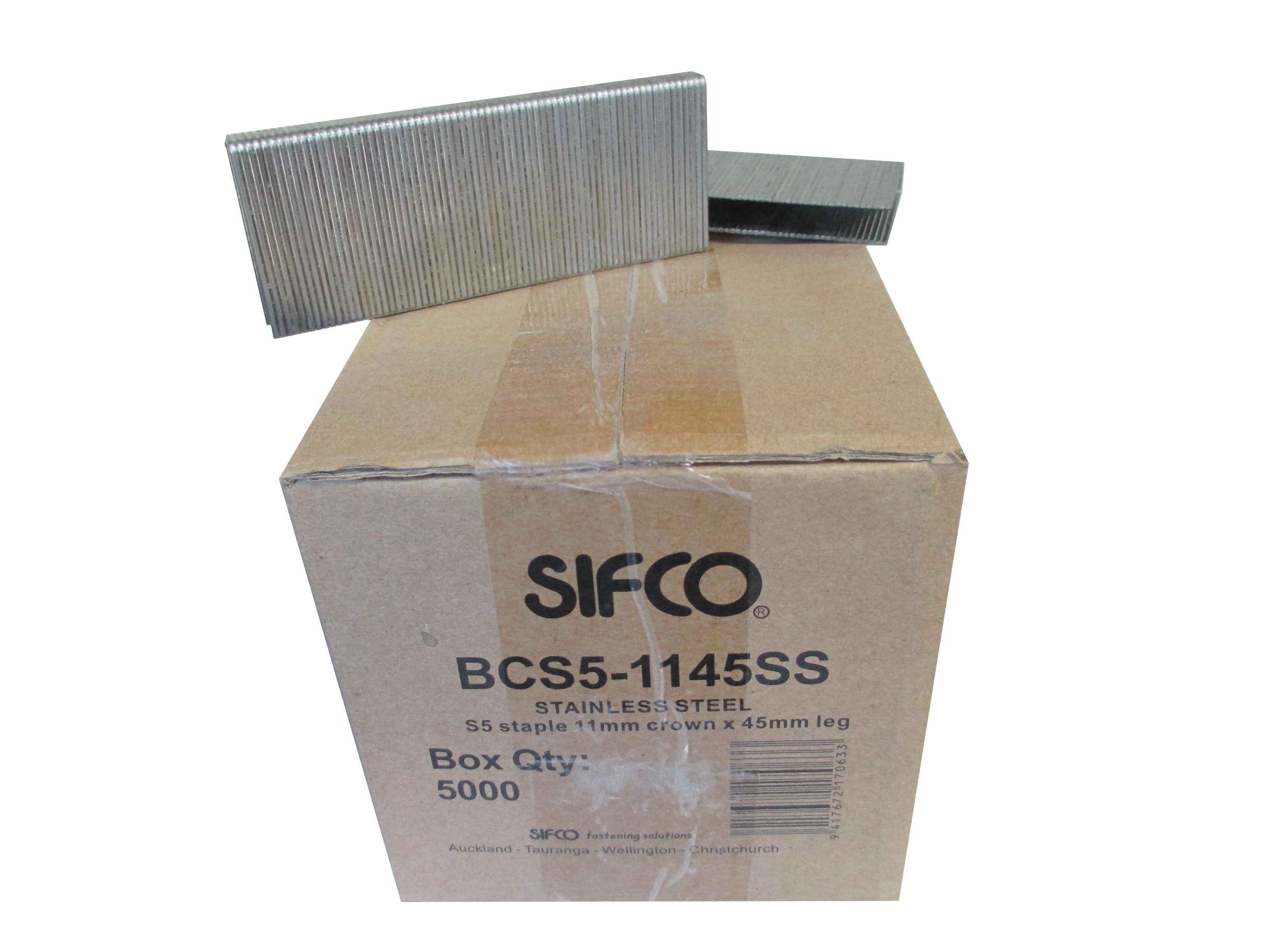BCS5-1145SS SIFCO® 45mm 16Ga. Stainless Staples 5,000pcs/Box