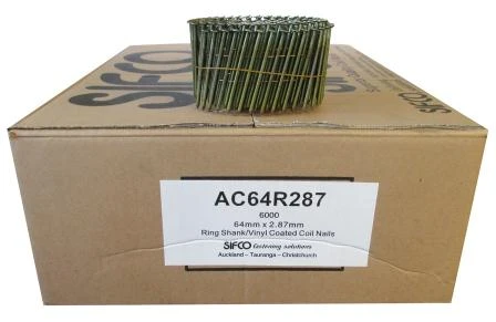 AC64R287 SIFCO® 64mm x 2.87mm Ring Shank Coil Nails 6,000pcs/Box