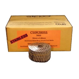C50R280SS SIFCO® 50mm Stainless Ring Shank Coil Nails