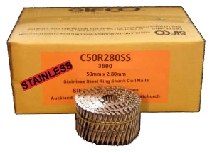 C50R280SS SIFCO® 50mm Stainless Ring Shank Coil Nails