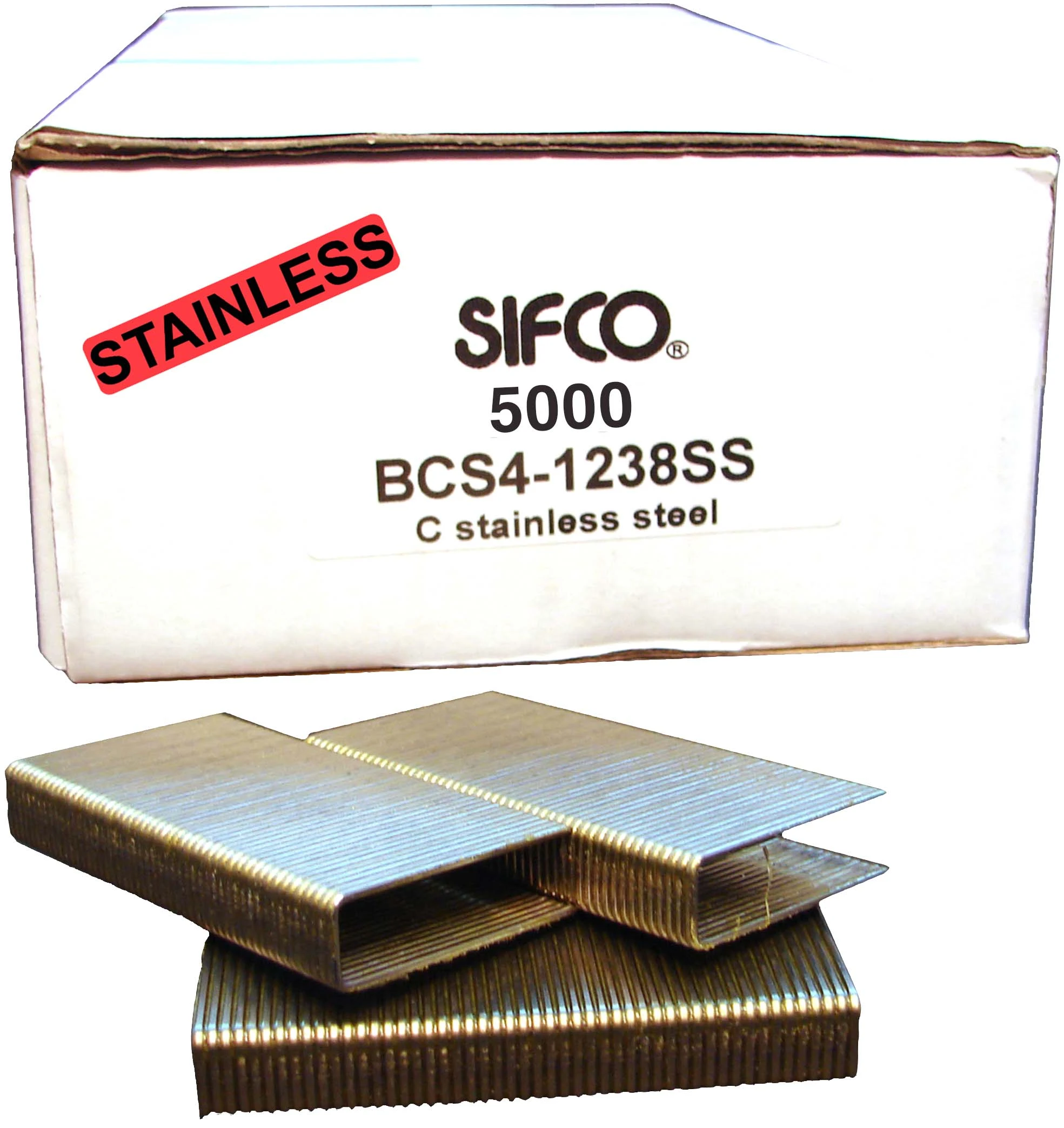 BCS4-1238SS SIFCO® 38mm Stainless Staples 5,000pcs/Box