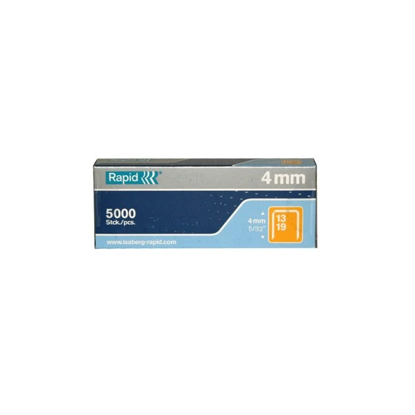 13/4 RAPID 4mm Galvanised Staples 5,000pcs/box