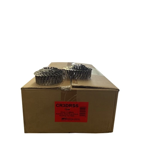 CR3DRSS SIFCO® 32mm x 3.05mm Stainless Steel Ring Shank Roofing Clout Nails 7,200pcs/box