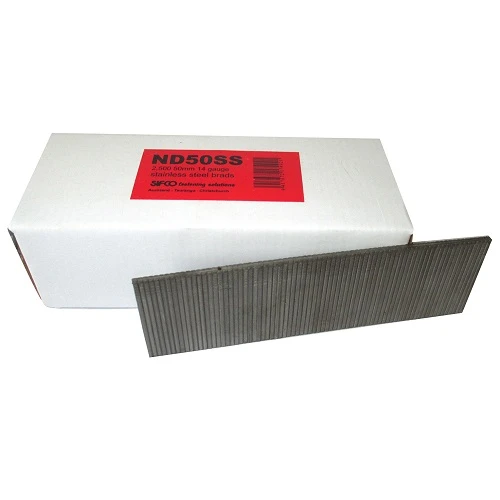 ND50SS SIFCO® 50mm 14 Ga. Stainless Brads 2,500pcs/Box