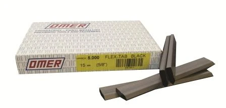 53/15 OMER® BLACK 15mm Picture Framing Flexi-tabs 5,000pcs/Box
